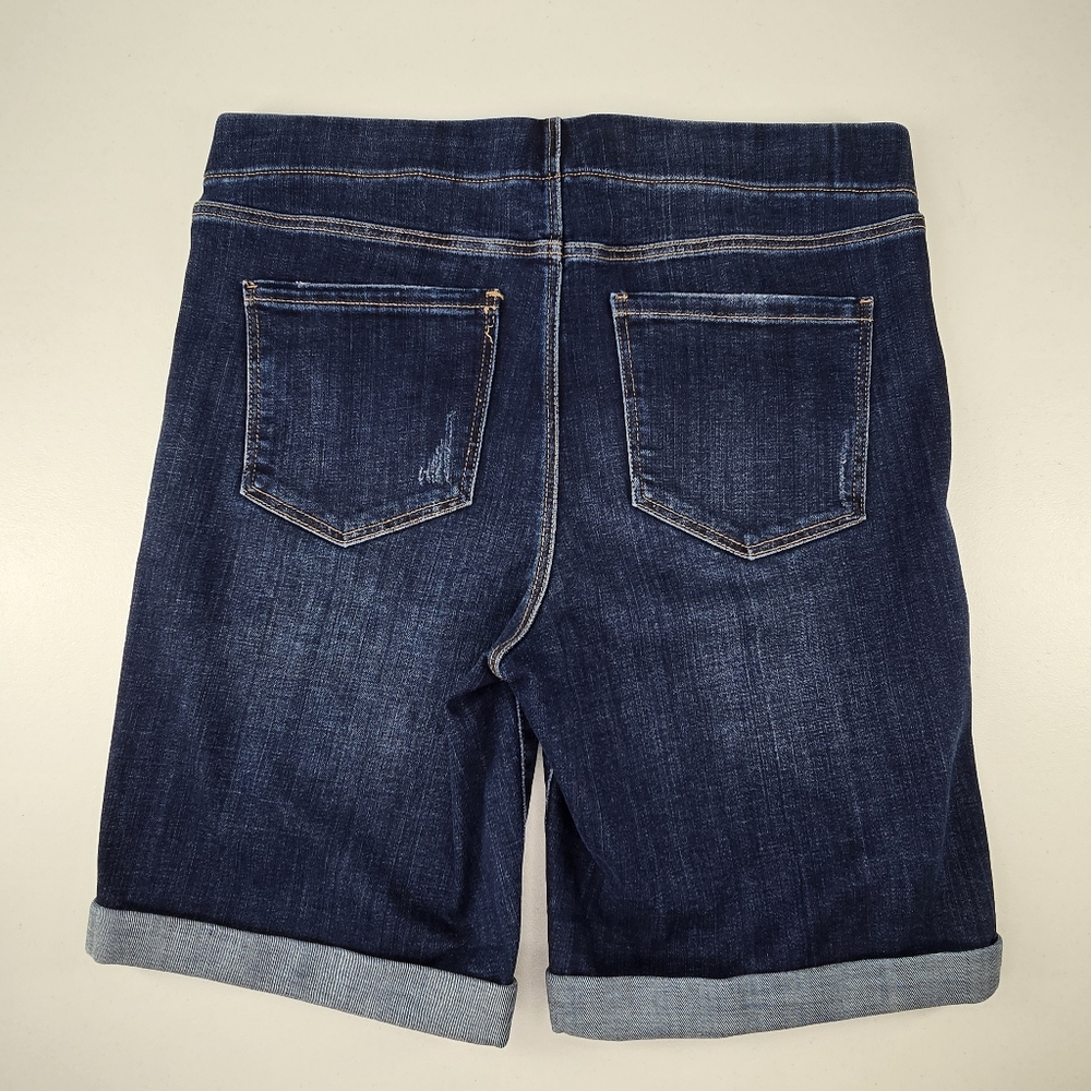 Liverpool Los Angeles The Bermuda Pull-On Denim Shorts Dark Wash Size 10/30 - Picture 4 of 9